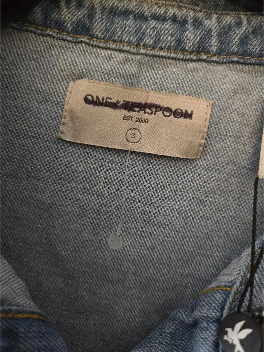 One Teaspoon Hand Embellished Daria Denim Shirt (S) - Picture 5 of 9